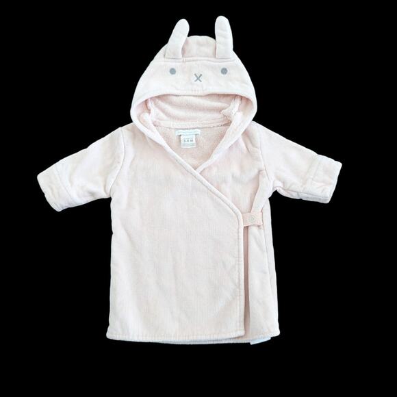 Pottery Barn Baby Kids Pink Bunny Bath Robe RETIRED 3-9 Months - Picture 1 of 3
